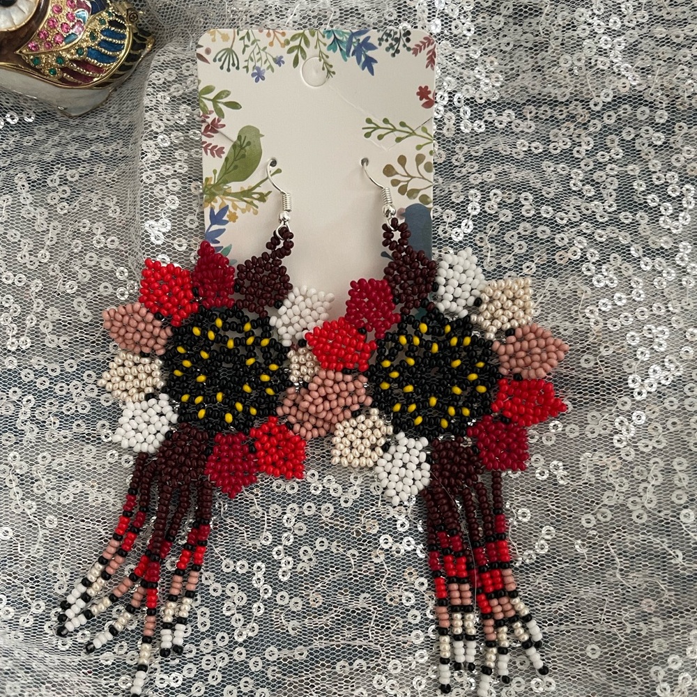 Beaded Made in Mexico Earrings